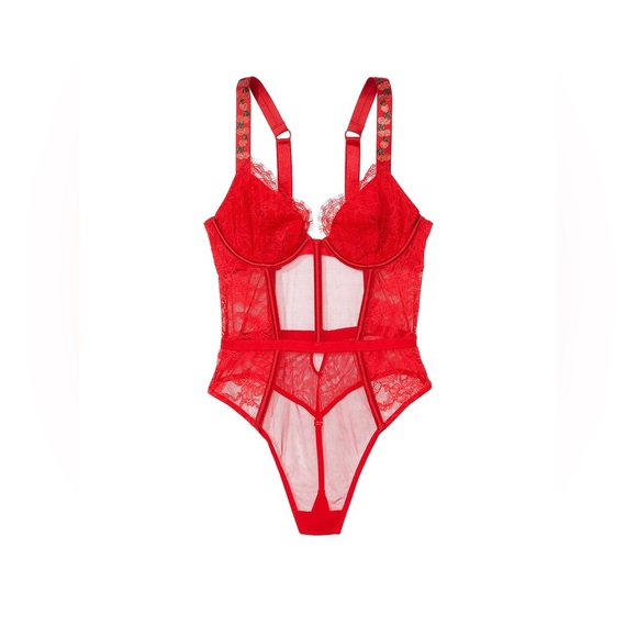 Victorias Secret VERY SEXY
Shine Strap Unlined Lace & Mesh Teddy Medium NWOT! - Picture 1 of 7